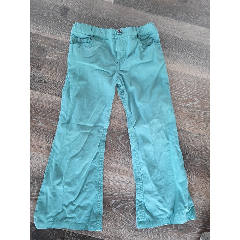 Lola et Moi Teal Turquoise Pants Elastic Waist Adjustable Waistband Kids 8-9‎ #4